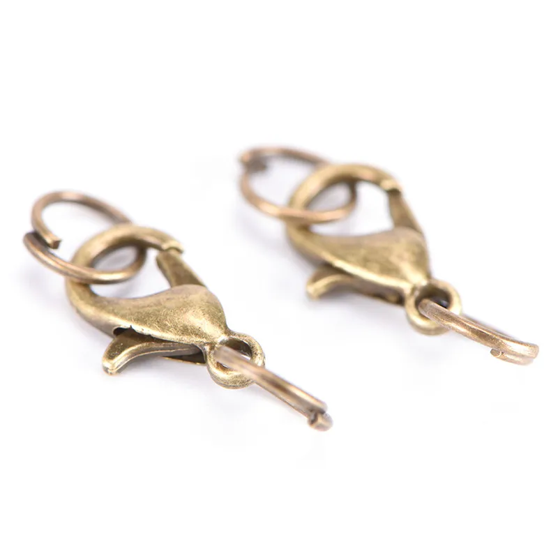 

20Pcs Style Lobster Claw Clasps Jump Rings Split Ring DIY Making Hook Beads Crimp End Spring Necklace Snap Chains Connector Set