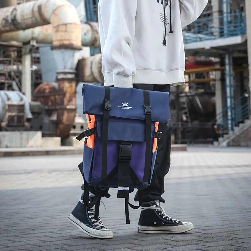 Мужской холщовый рюкзак Aelicy вместительный школьный в японском и корейском стиле