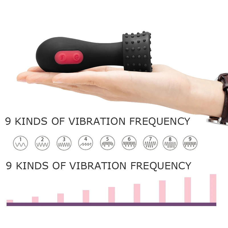 Вибратор точечный с мощной вибрацией 9 перезаряжаемый водонепроницаемый