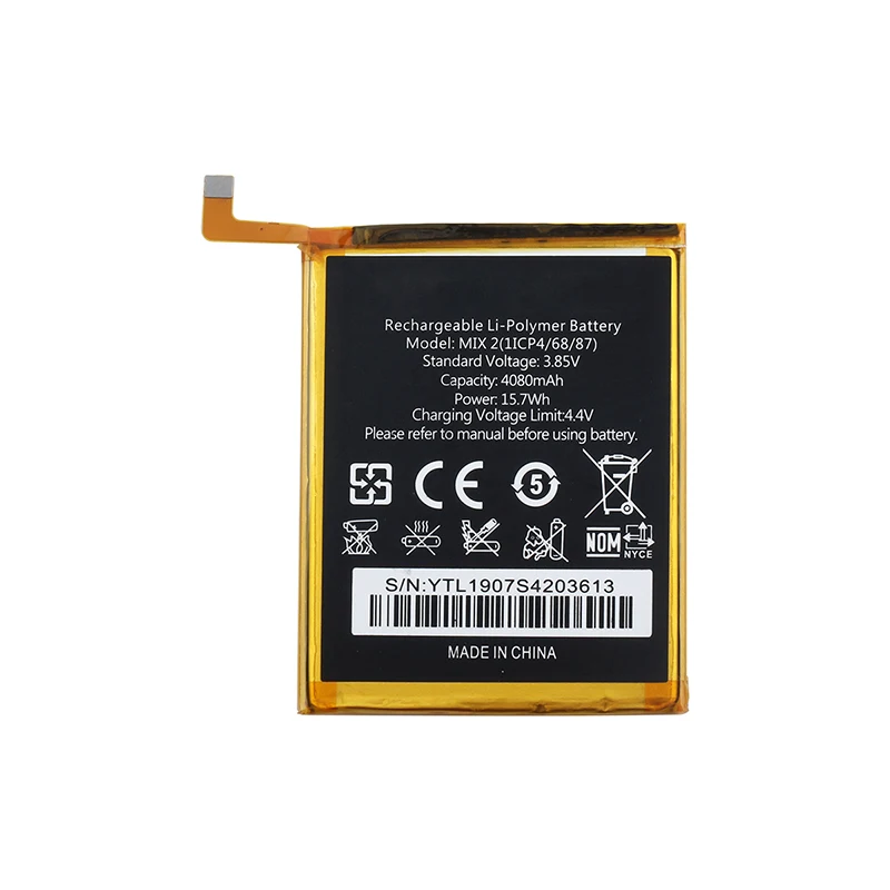Alesser для Oukitel MIX 2 батарея 4080 мАч 100% Новый Сменный аксессуар Аккумуляторы сотового