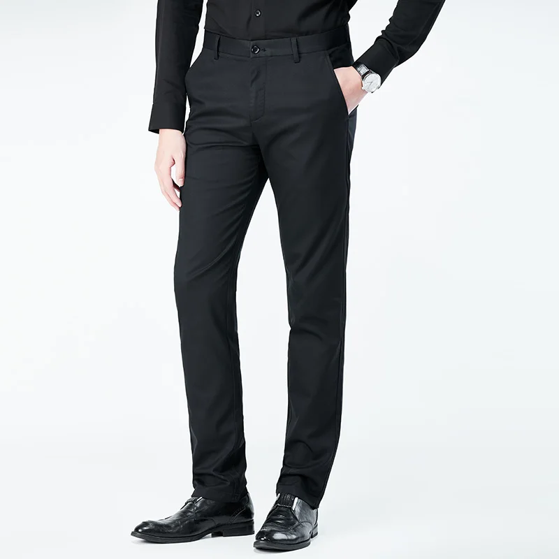

2021 Spring Formal Men's Suit Pants Fashion Casual Slim Business Dress Pants Male Wedding Party Work Trousers Plus Size 28-40