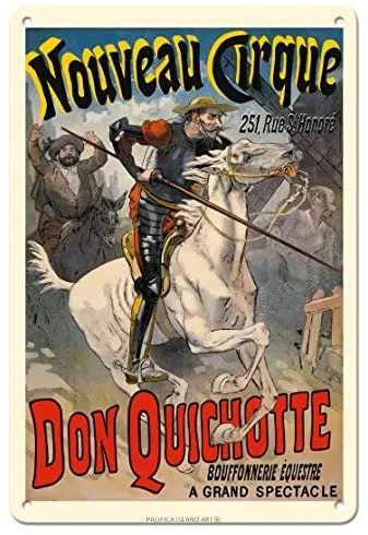 

Don Quixote (Don Quichotte) - New Circus (Nouveau Cirque) - Great Horse Show Circus Poster Metal Tin Sign
