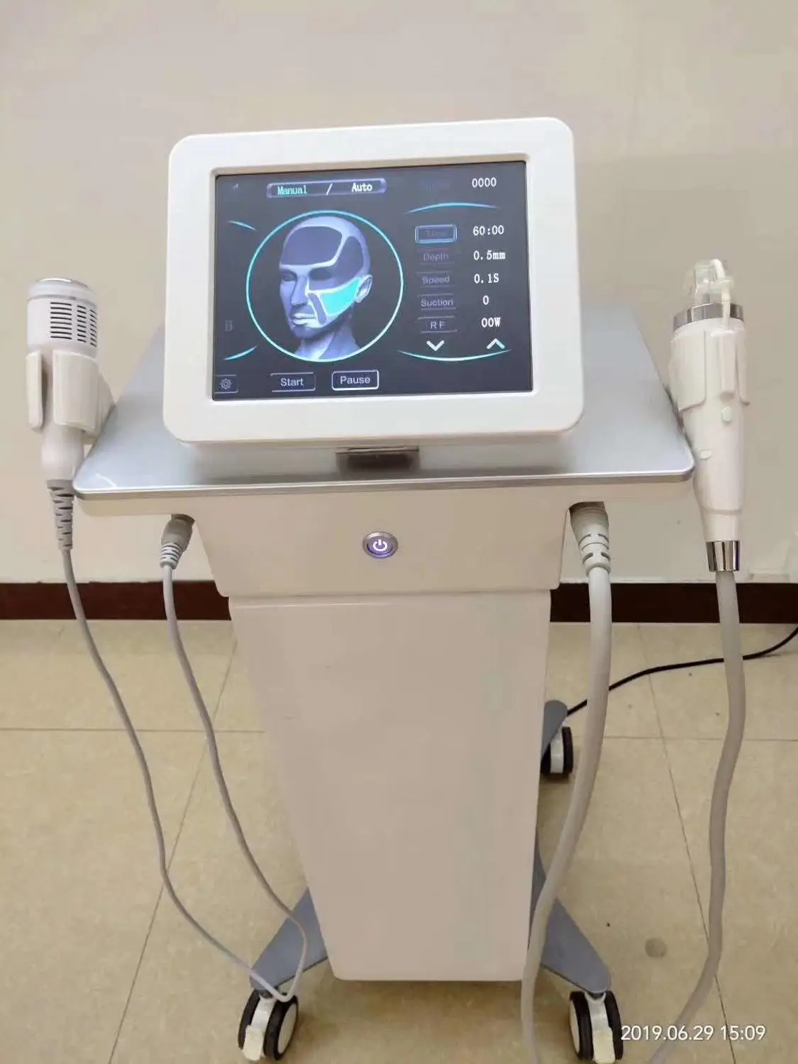 

rf fractional micro-needle machine with cold hammer anti-acne shrink pores facial skin care tools stretch marks remover machine