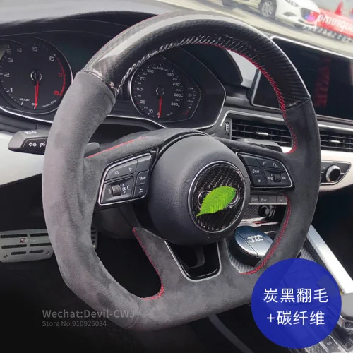 

Чехлы рулевого колеса автомобиля для audi a2 (8z) a3 (8l) a4 (b5 b6) avant a6 (c5) a8 (d2) s4 замшевые Вручную прошитый рулевого колеса автомобиля крышки аксессуар...