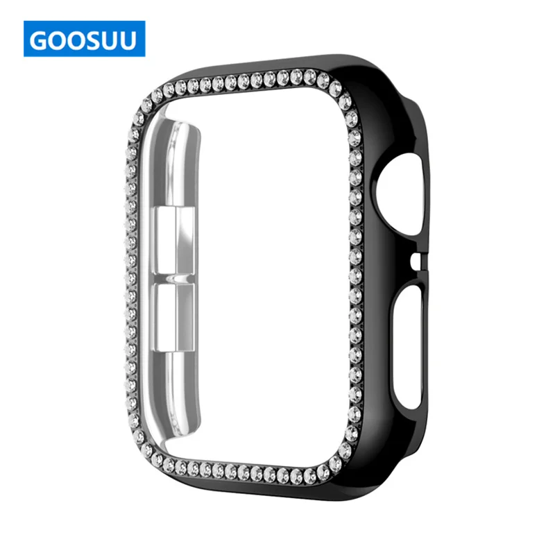 

GOOSUU Diamond Cover Apple Watch Case Series 6 SE 5 4 3 2 iWatch Case Accessor 44mm 40mm 42mm 38mm Protector Apple Watch
