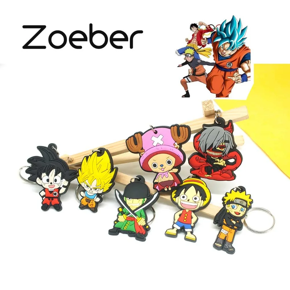 Zoeber брелок с фигурками из мультфильмов детские подарки аниме Пробуждение силы Звездные войны силиконовые брелки Детская сумка брелок