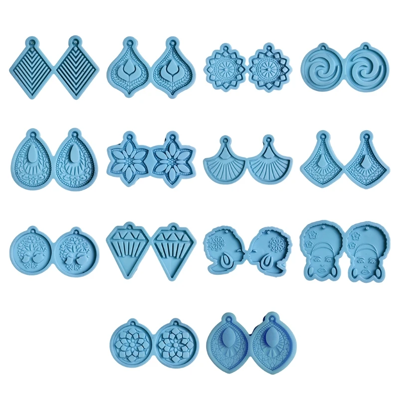 

Earrings Epoxy Resin Mold Keychain Pendant Silicone Mould DIY Craft Jewelry Mold