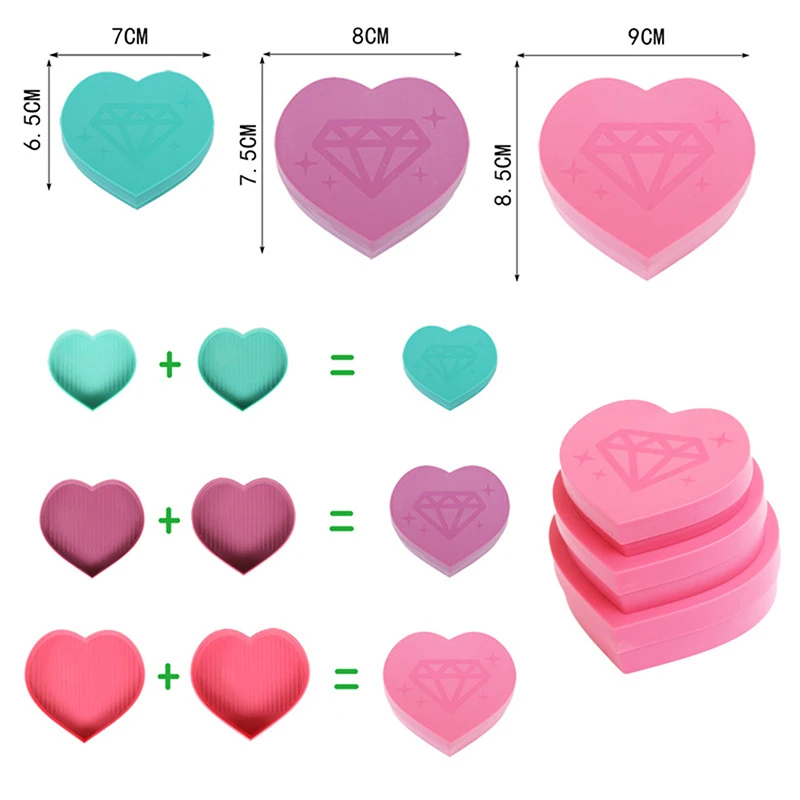 

Heart Shaped Drill Diamond Drawer Box Plate Case Tray Diy Diamond Painting Tools