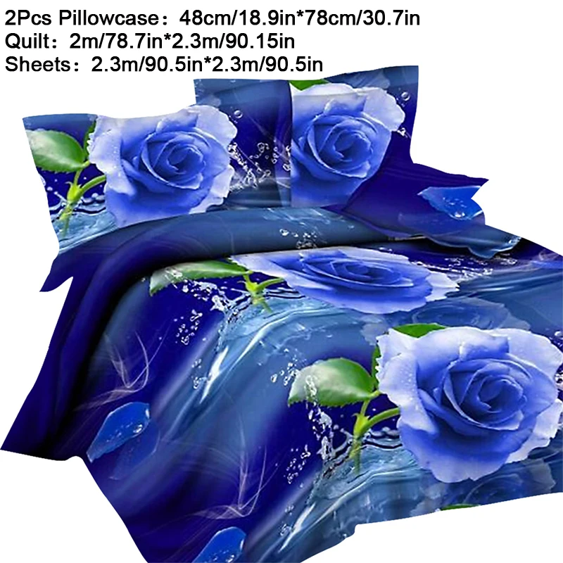 17 HIFUAR Комплект постельного белья flower3/4 шт с принтом розы роскошное постельное белье для пододеяльника наволочка постельное белье украшение комнаты домашний текстиль - Цвет: 17