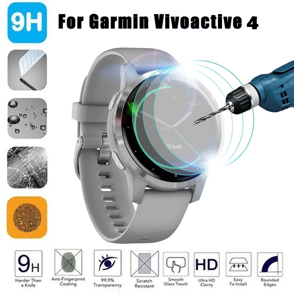 3 шт. закаленное стекло Защита экрана для Garmin Vivoactive 4 4S Смарт-часы прозрачная