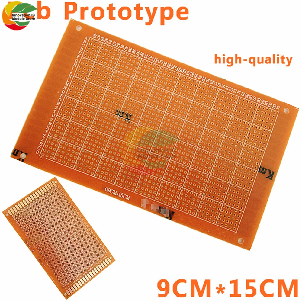 

Ziqqucu 9 x 15cm Single Side Universal Prototype PCB Print Circuit Board 1.2mm Thickness 2.54mm Hole Pitch