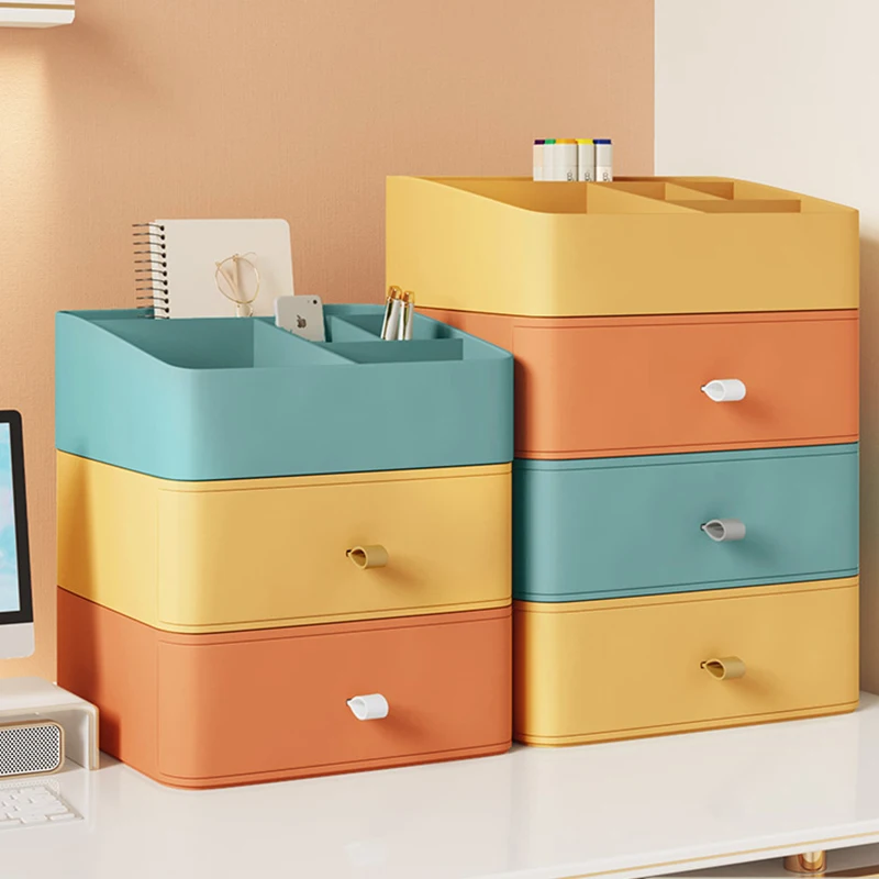 

2pcs/set Desk Office Organizer Bins Storage Holder Desktop Pencil Pen Sundries Stretchable Box Stationery Office School Supplies