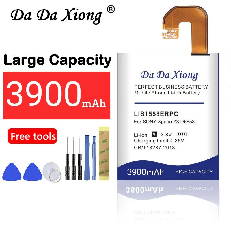Литий ионный аккумулятор Da Xiong 4700 мАч LIS1558ERPC для телефона Sony Xperia Z3 L55T L55U D6653 D6603 D6633