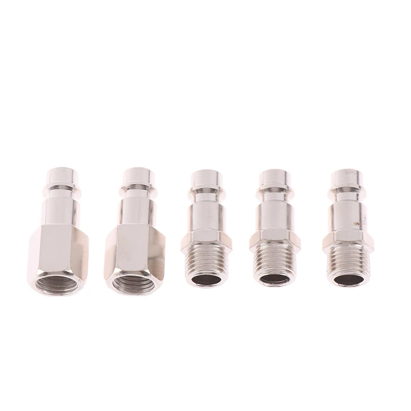 5 шт. 1/4 &quotBSP Femal/мужской воздушный шланг компрессорные соединители Серебристые