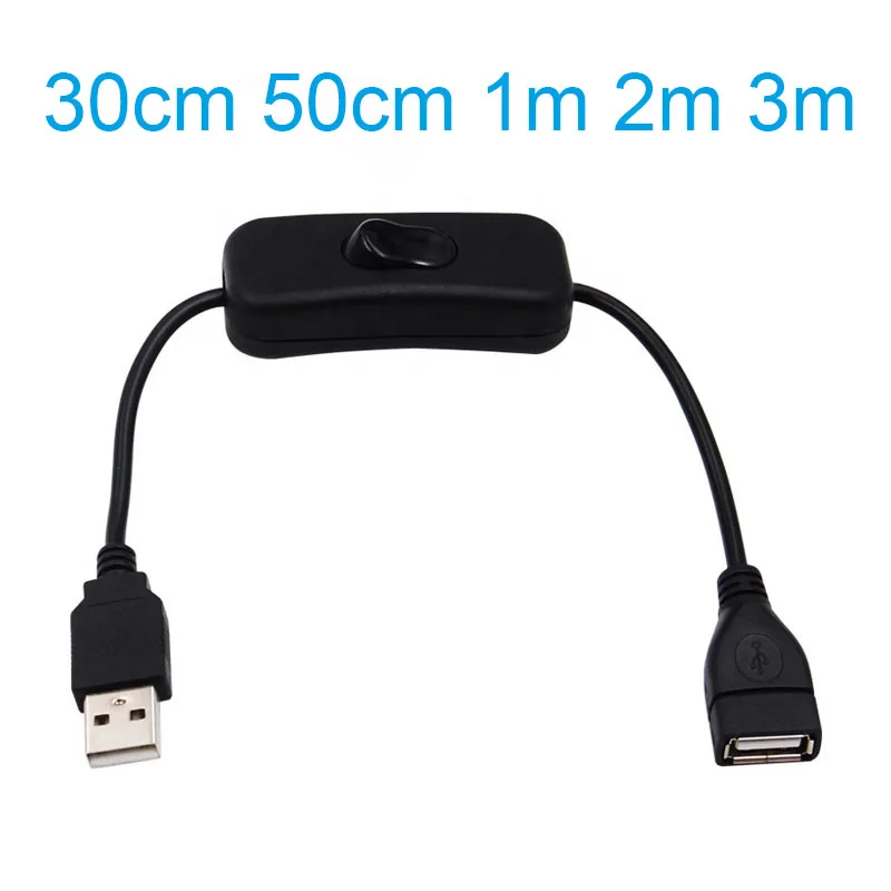 Кабель-удлинитель USB штырь-гнездо с выключателем 30 см 1 м 2 3 |