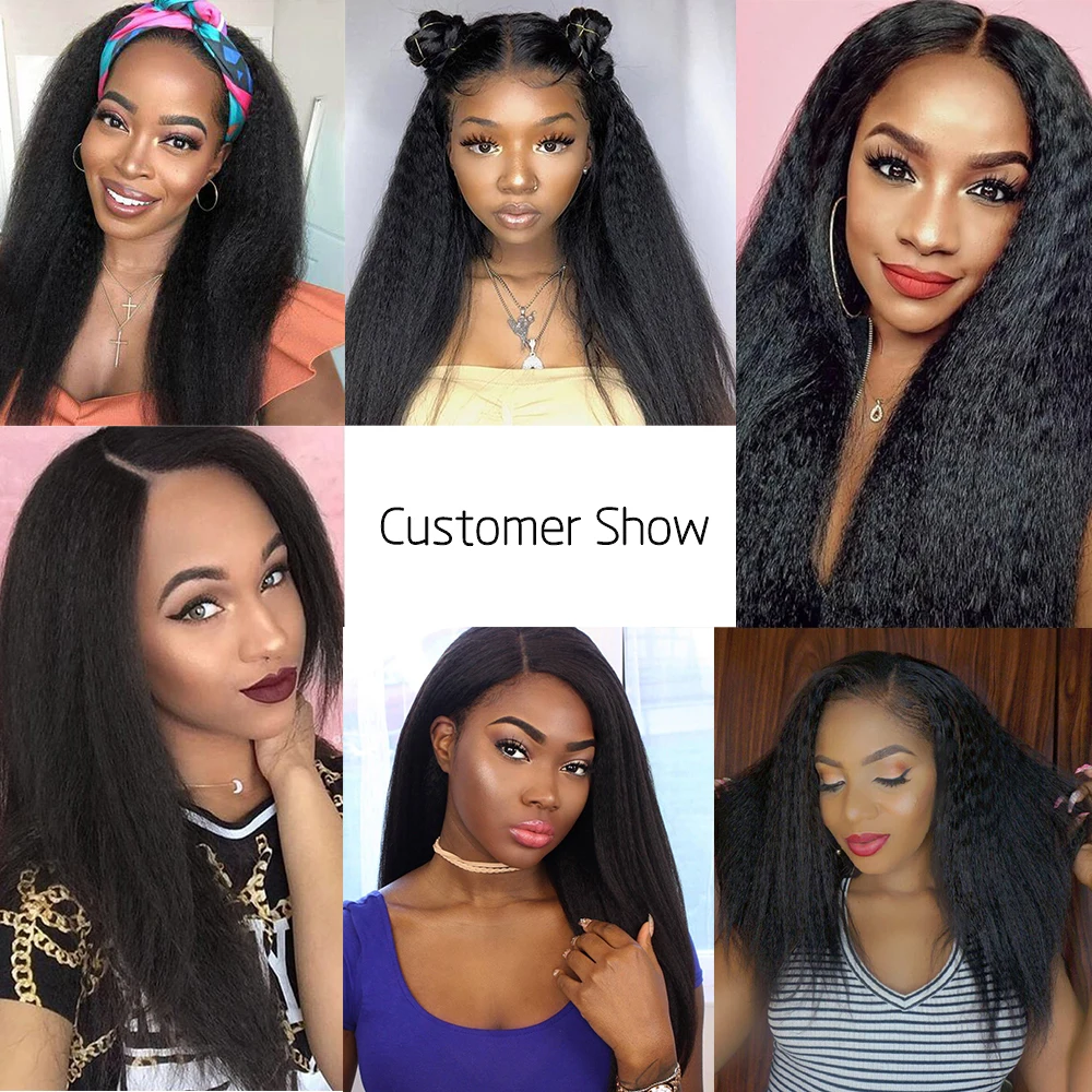 

Clip In Human Hair Extensions Kinky Straight Brazilian Hair Natural Color 120g 10pcs Set Full Head Hair For Americans Africans