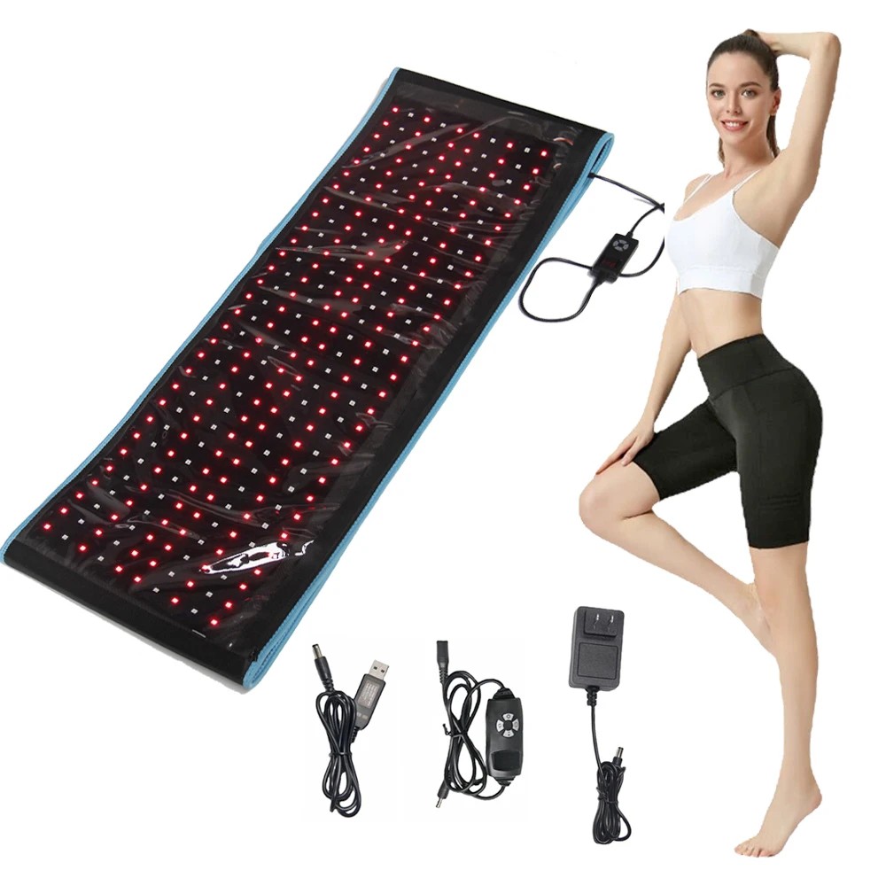 LED Belt Compact Near-Infrared Red Light Therapy Device with Cord Home Use Wearable Deep Penetrating Low-Level Therapy Warp