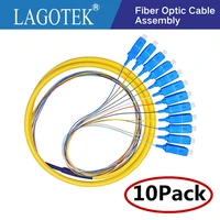 10pcslot 12 colors scupc sm9125 g652d optical fiber pigtail bundle tail fiber pigtail free shipping