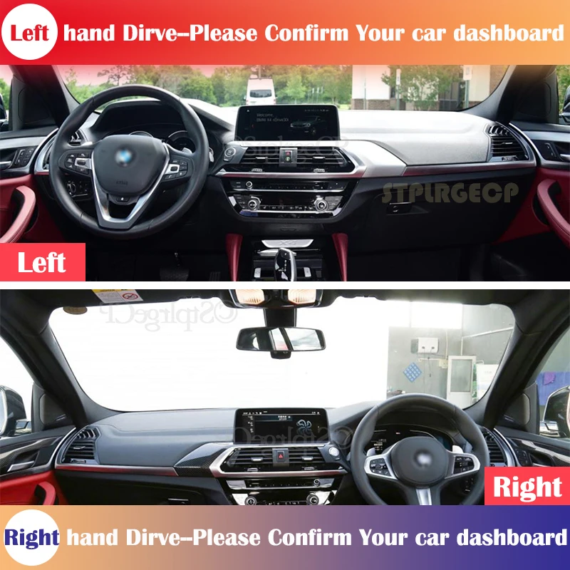 Для BMW X4 G02 2019 2020 с HUD противоскользящим покрытием приборной панели защитная