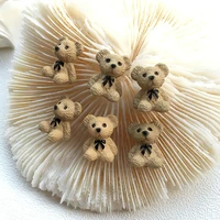 cute teddy bear diy accerssories brown white resin scrapbook kawaii diy embellishments accessories for jewelry making