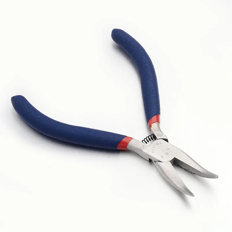 Bent nose Pliers Ювелирные плоскогубцы, набор, боковая резка, круглый нос, изогнутый нос, длинная цепочка, плоскогубцы Ferronickel, закаленная углеродом сталь для изготовления ювелирных изделий - Цвет: Bent nose Pliers