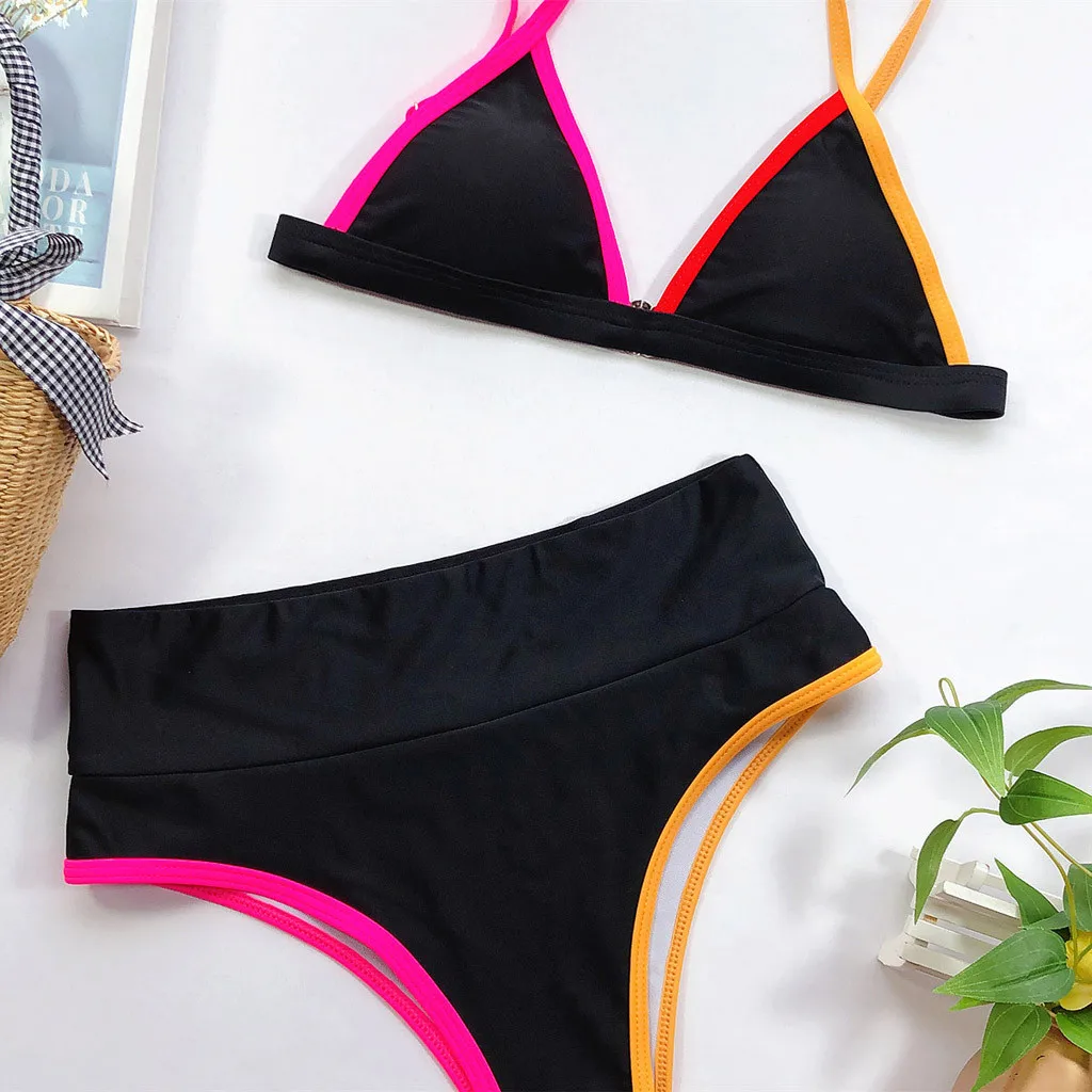 Купальник бикини 2020 Модный женский купальник комплект из 2 предметов купальный