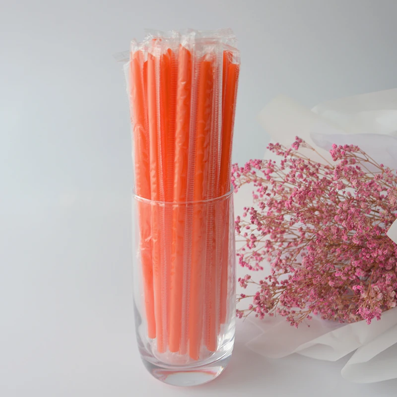 100 штук оранжевый соломенная 185 мм длиной Свадебная вечеринка коктейльное