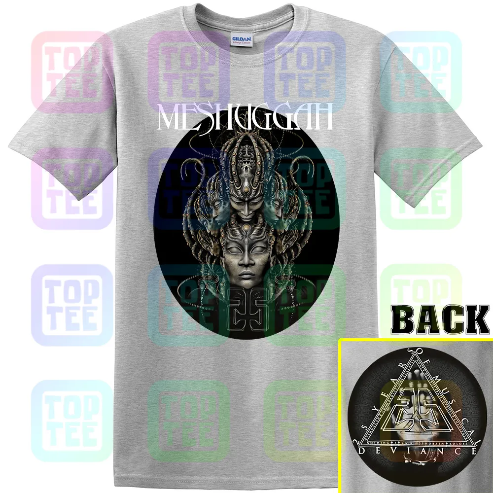 Официальная футболка MESHUGGAH 25 лет музыкальной девиантной футболки черный