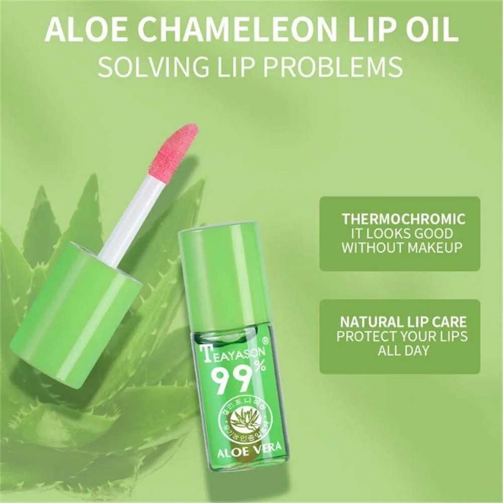 Меняющийся цвет увлажняющий водонепроницаемый Бальзам для губ с алоэ