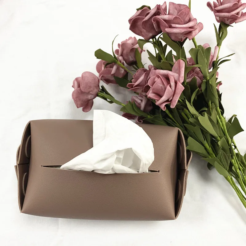 Скандинавская коробка для салфеток кожаная Универсальная Креативный новый