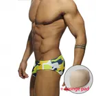 Купальники нового стиля для мужчин сексуальные с чашками плавки для купания с модным принтом трусы-плавки, мужское треугольник дышащие мужские купальные костюмы