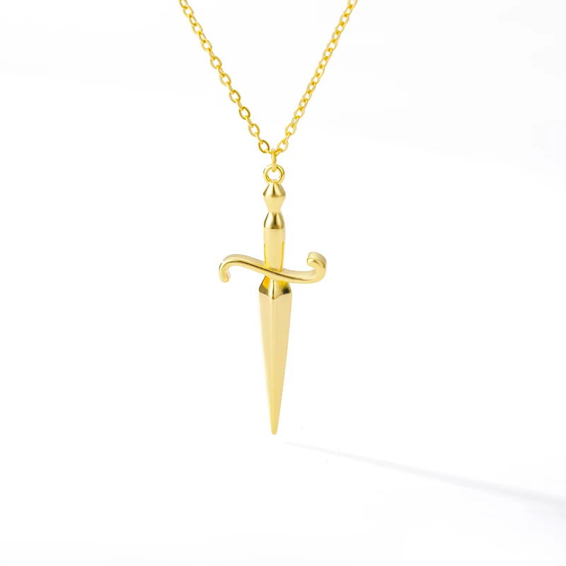 

Neo-Gothic Dagger Pendant Necklace For Boy Men Charm Short Sword Arrow Pendant Punk Jewelry Christmas Halloween Gift For Women