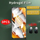 Screen Protector For Xiaomi Poco F3 X3 M3 Pro Hydrogel Film Гидрогелевая пленка для Xiaomi Poco F3 X3 M3 Pro, защитная пленка для объектива камеры Poco F1 F2 M2, не стекло