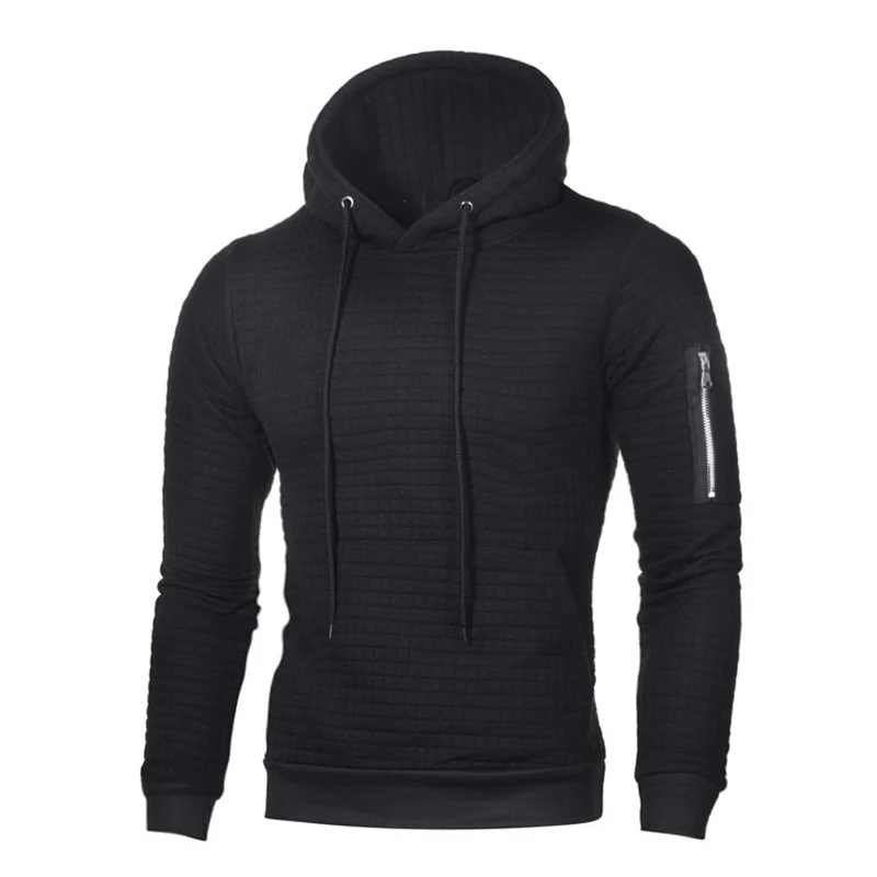 Мужской Жаккардовый Пуловер С Капюшоном и шнуровкой для спортзала свитер с
