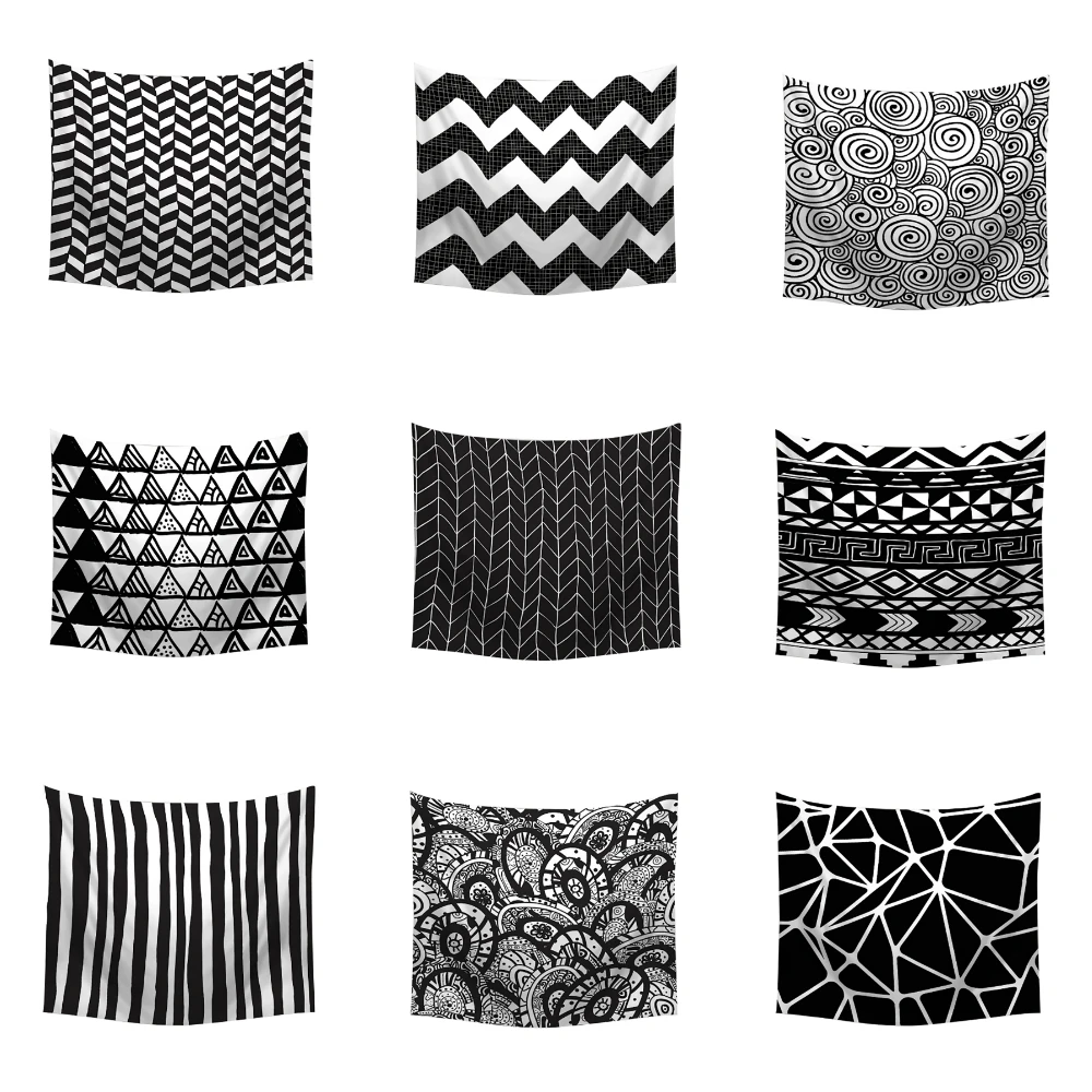 Гобелен с геометрическим принтом художественное Настенное подвесное одеяло