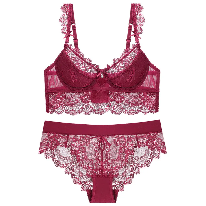 

Manufacturers selling in Europe and the us gather sexy lace bra cup vice milk thin cotton ladies bra set 9168 b