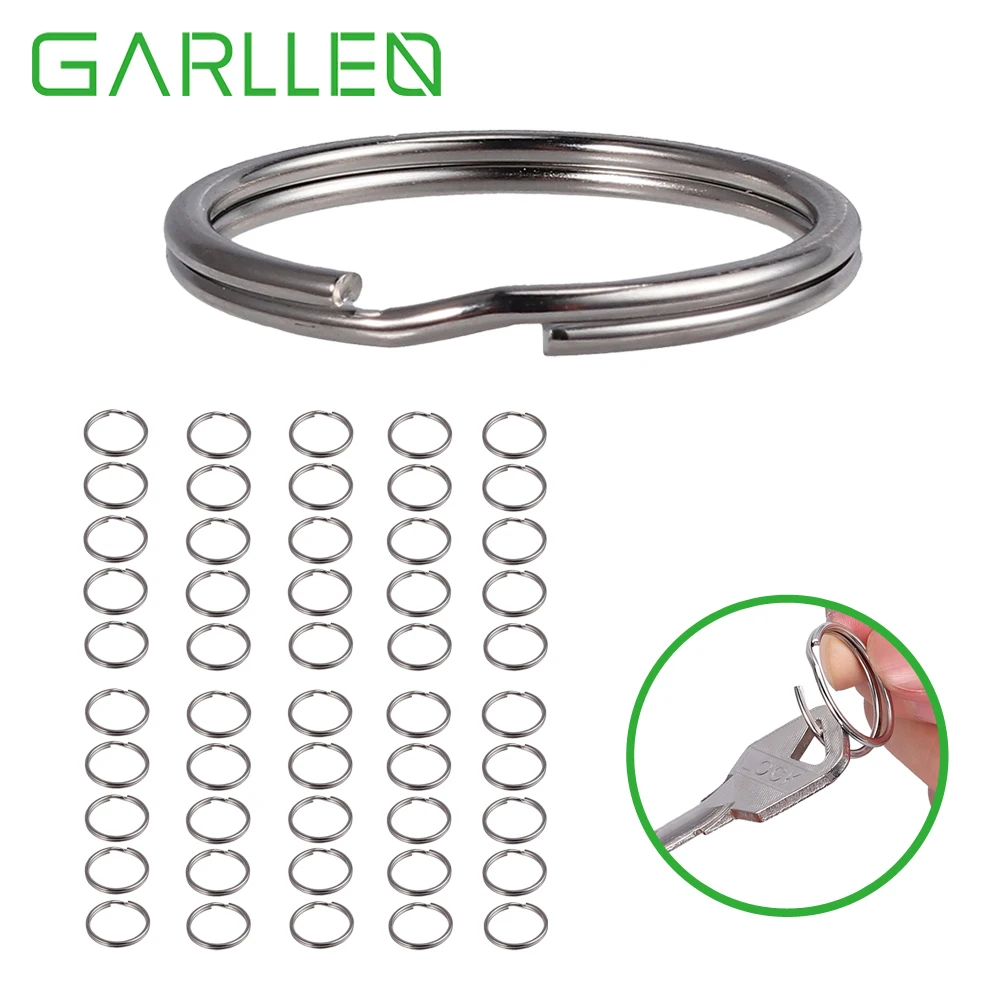 GARLLEN 50 шт. 25 мм Нержавеющая сталь брелки для ключей практические прочный брелок для ключей машинки для стрижки ногтей аксессуары