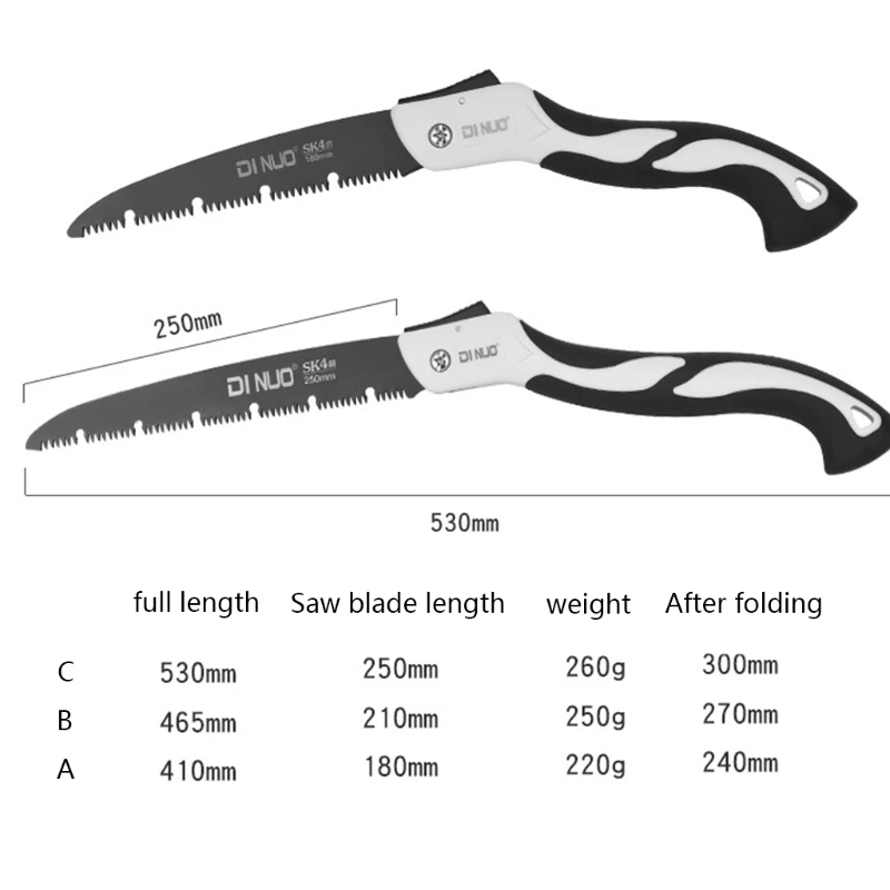 

U-Shaped Turbine Folding Pruning Saw Woodworking Cutting Tools Collapsible Safe