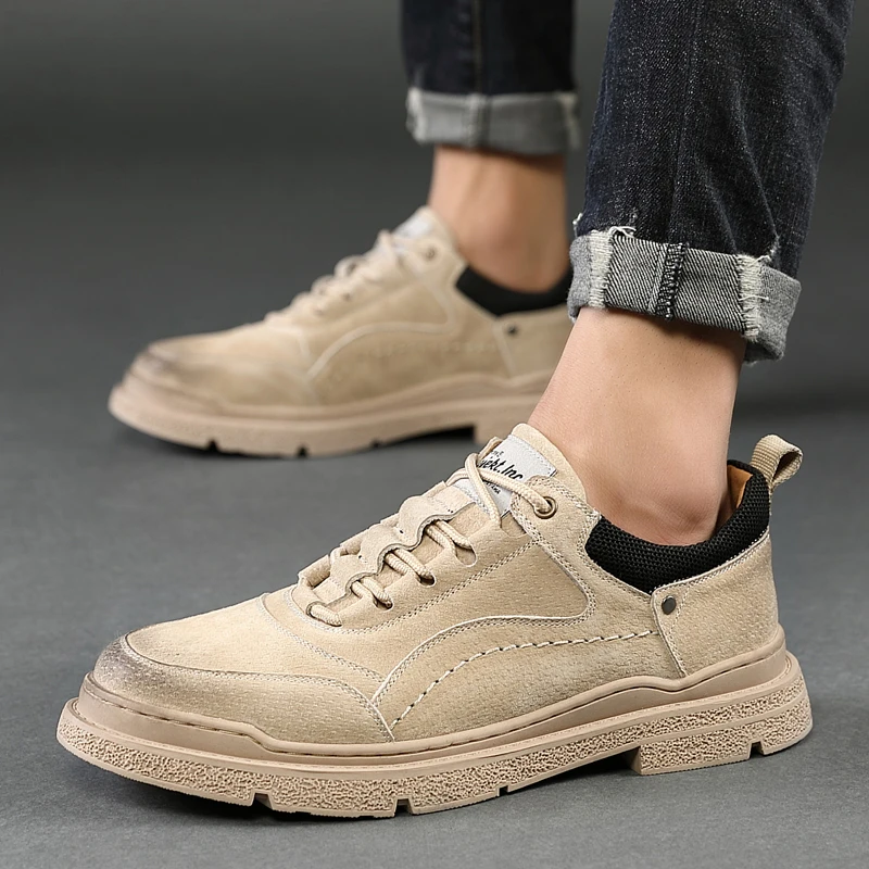 

Men genuine Leather oxfords Casual Mens Sneakers lace up outdoor fashion Classic Brogue Formal Oxfords Men Flats shoes