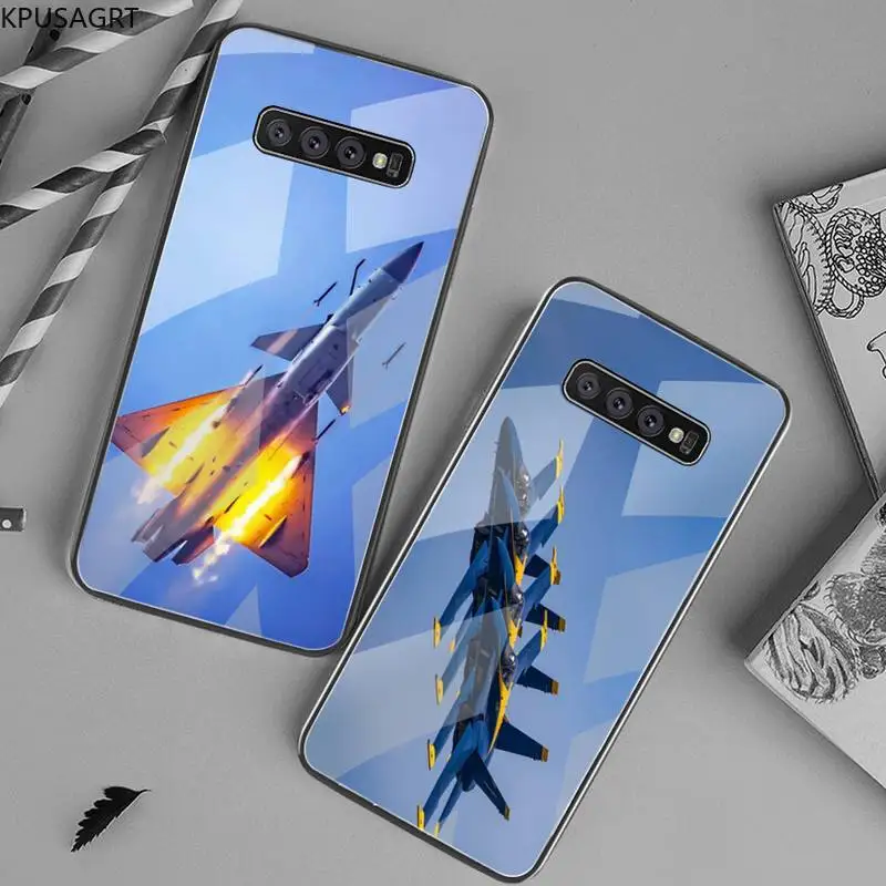 

KPUSAGRT Luxury fighter Phone Case Tempered Glass For Samsung S20 Plus S7 S8 S9 S10 Plus Note 8 9 10 Plus