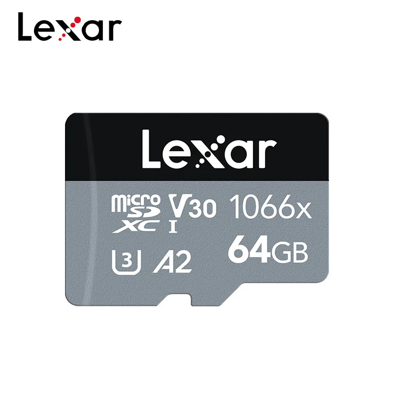 Original Lexar Professional Micro SD Card 1066x 64GB 128GB 256GB Flash Card V30 A2 Class 10 SDXC Max 160MB/s For Camera