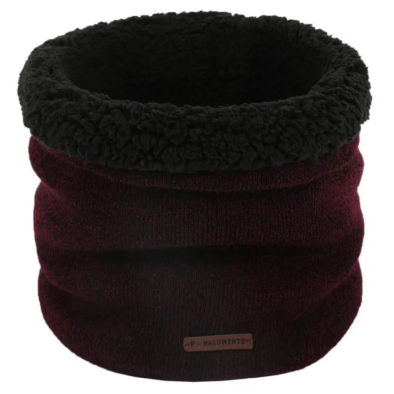 Мужской вязаный шарф ветрозащитный зимний шейный утеплитель плюс бархатный