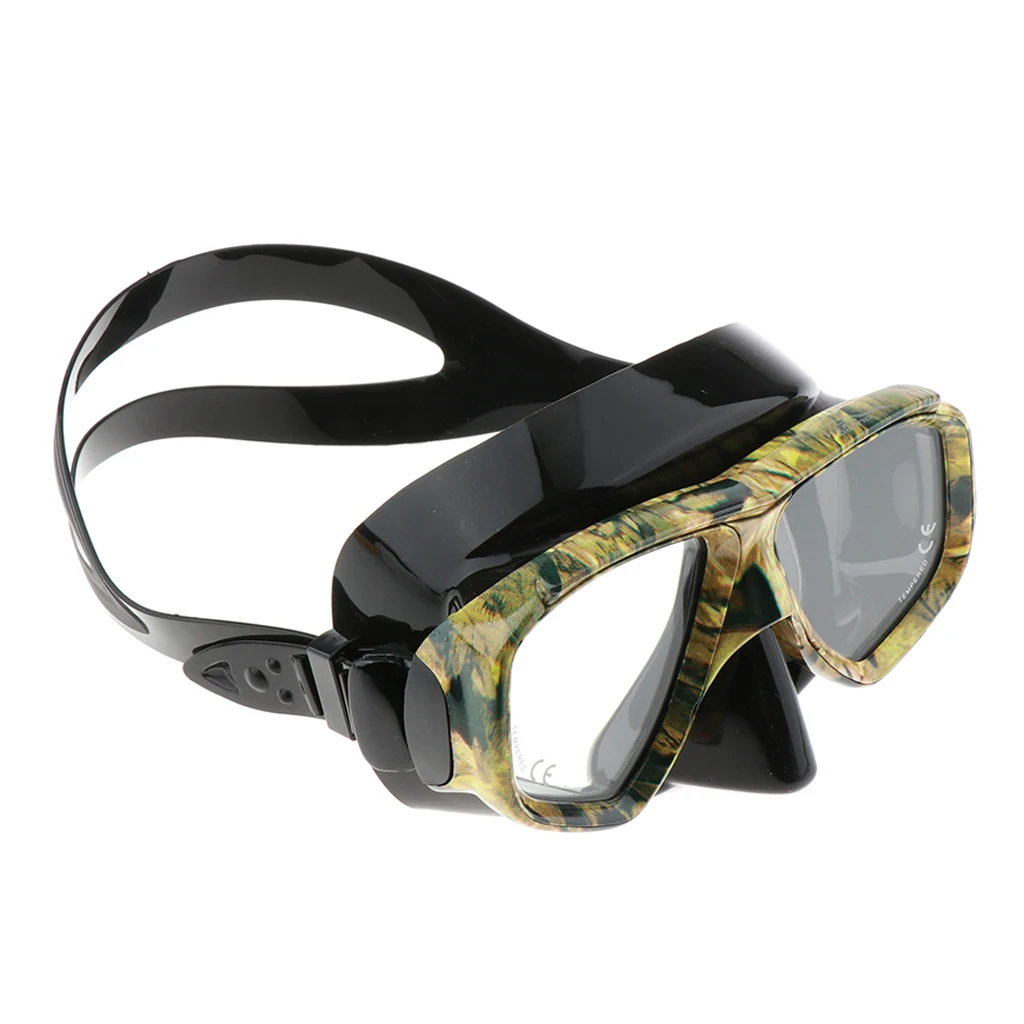 

Diving Snorkeling Mask Camouflage Tempered Glass Waterproof Swimming Goggles