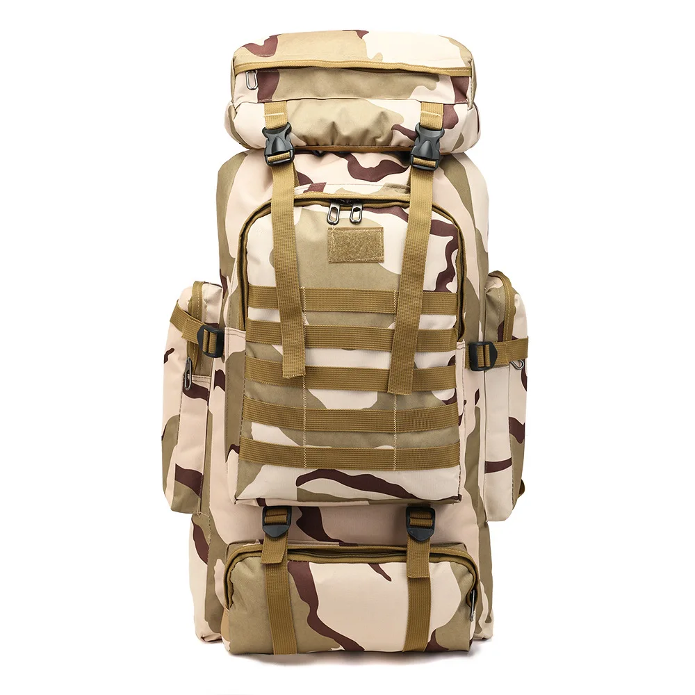 

Oxford Cloth Large Capacity 80L Backpack Outdoor Sports Camouflage Mountaineering Bag Outing Travel Backpack Men Travel Bag