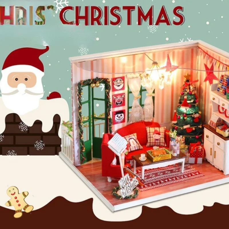 

2021 New Wholesale DIY Wooden House Cottage Christmas Gift Manual Assembly Model Toys for Boys and Girls Birthdays Gifts