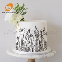 dandelion mesh stencil for wedding cake border stencils fondant lace mould cake decorating tool cake mold