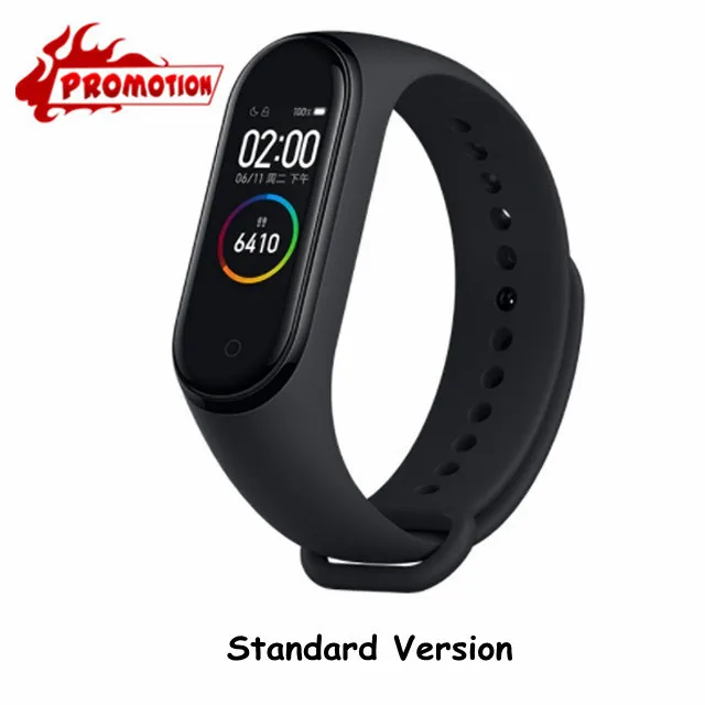 Promotion Black Xiaomi mi Band 4, умный браслет 3, Bluetooth 5,0, браслет для фитнеса, Traker AMOLED, цветной сенсорный экран, mi Band 4, спортивный, Smartband 4 - Цвет: Promotion Black