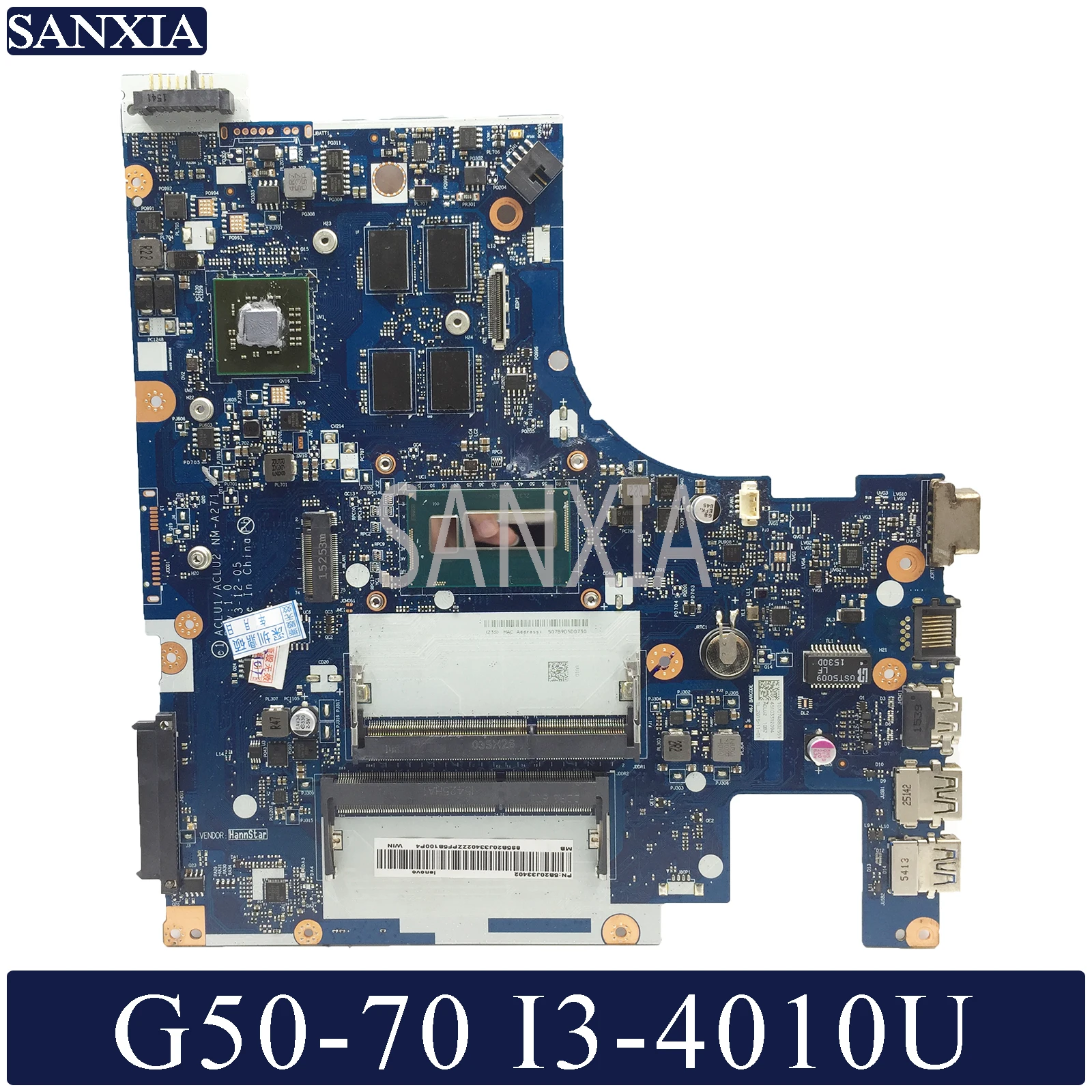 KEFU NM-A271 материнская плата для ноутбука lenovo G50-70 оригинальная материнская плата I3-4010U