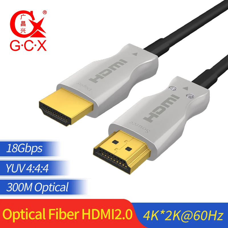 GCX волоконно-оптический кабель HDMI 2,0 2.0a 2.0b Ultra-HD 4K 60Hz HDMI волоконно-оптический HDR 4:4:4 без потерь усилитель 1 м-300 м Кабель HDMI