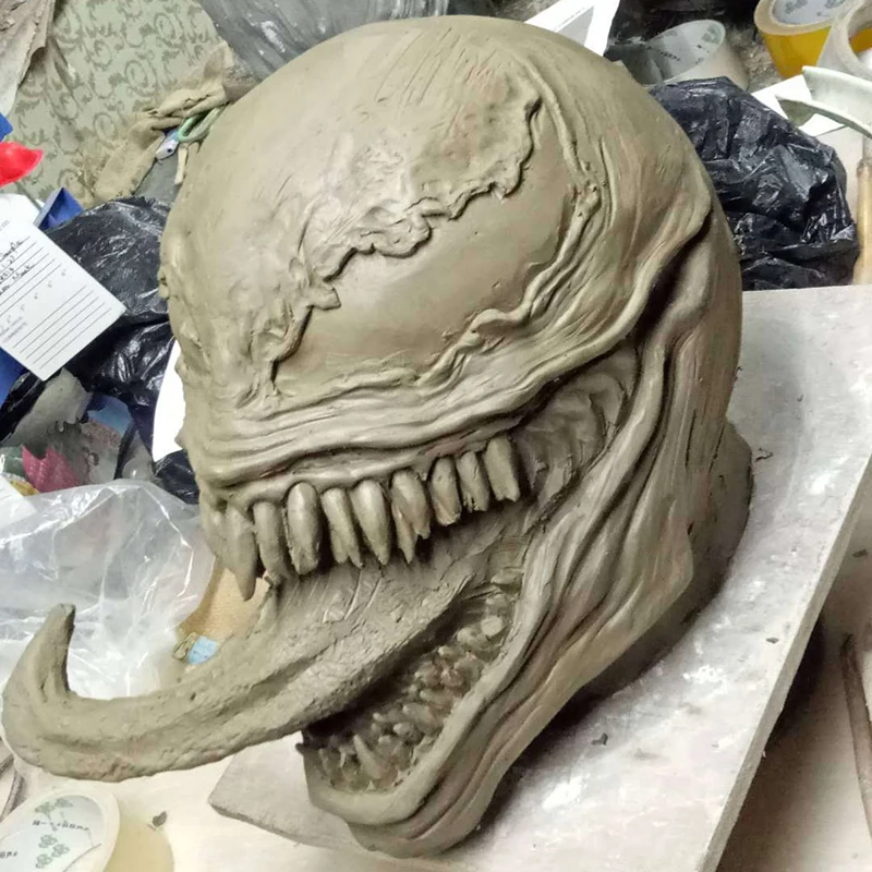 Маска Человека паука веном черный и красный косплей Человек паук Эдварда Брока